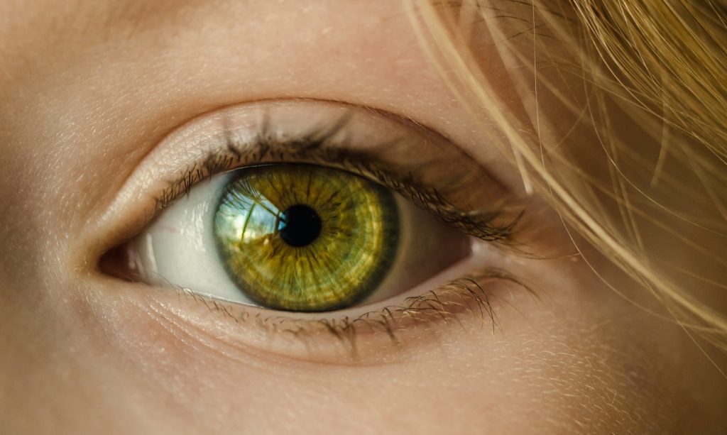 closeup of woman's eye